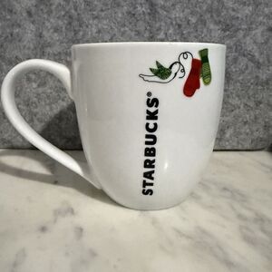 Starbucks 2011 Holiday Dove‎ Red & Green Mittens 13oz Coffee Cup Christmas Mug